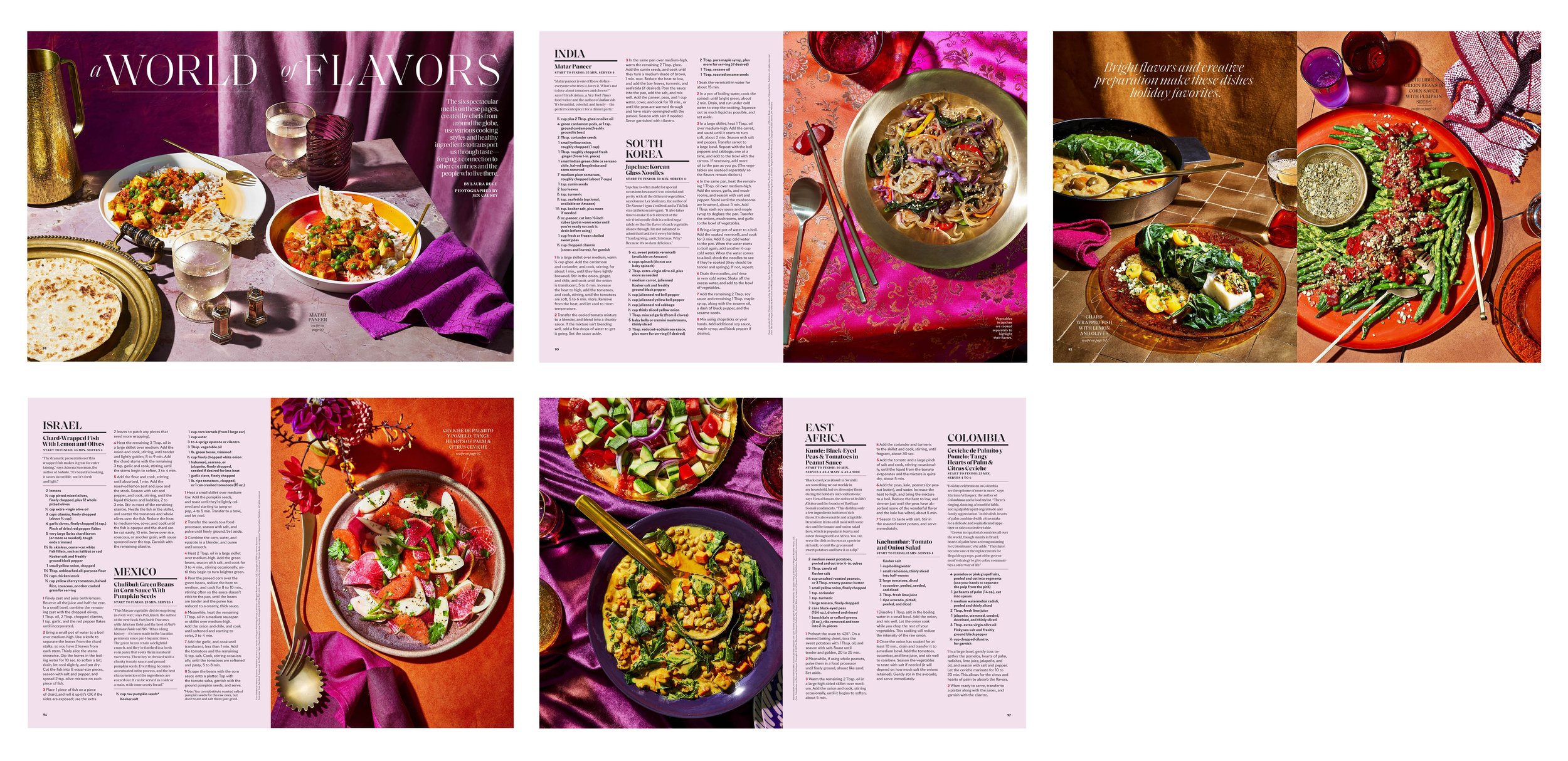 Final Photos and Layout: Food Feature- A World Of Flavors