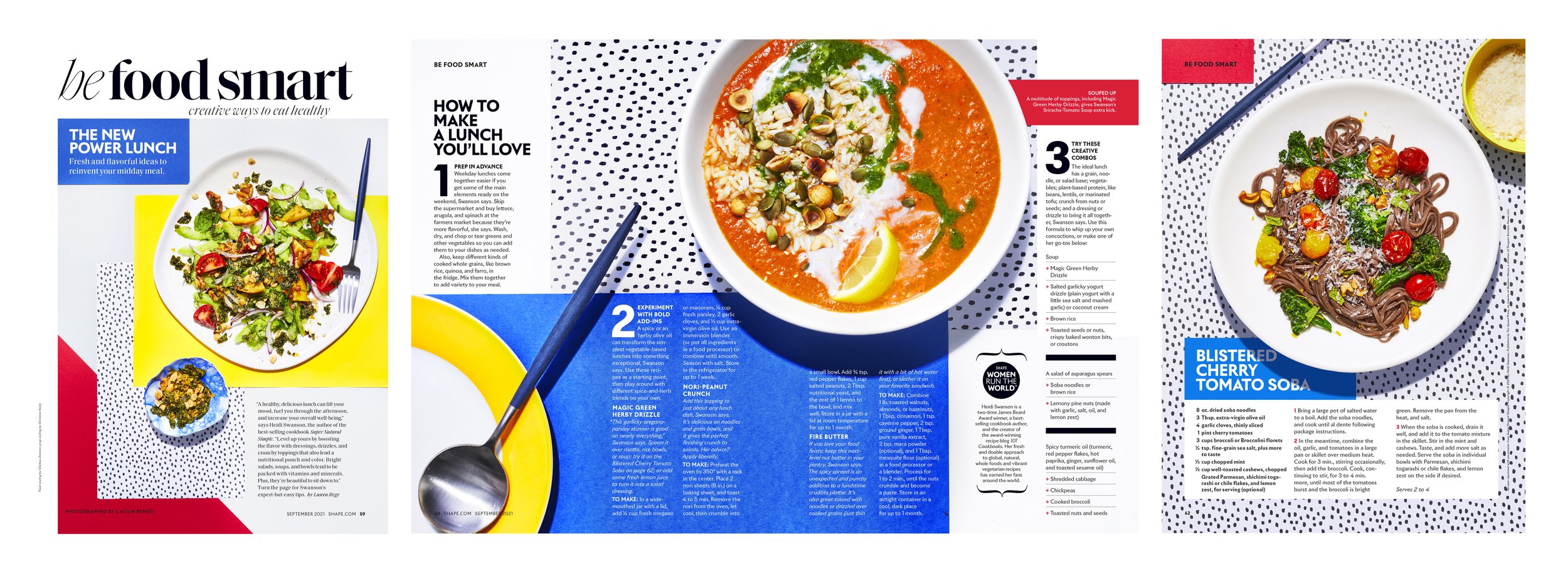 Final Photos and Layout: Moodboard: Food Smart Feature- The New Power of Lunch