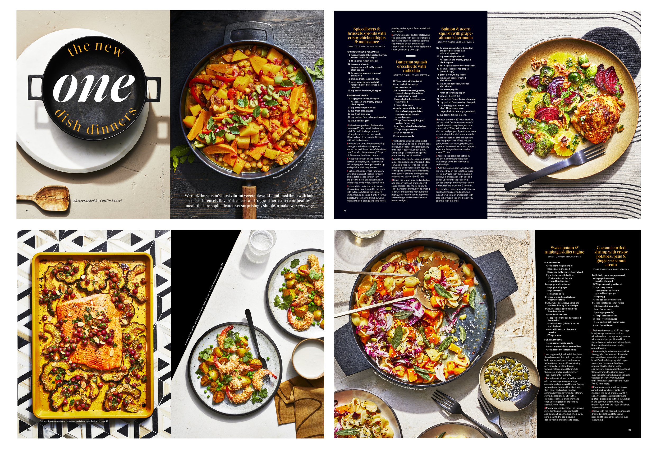 Final Photos and Layout: Food Feature- The New One Dish Dinners