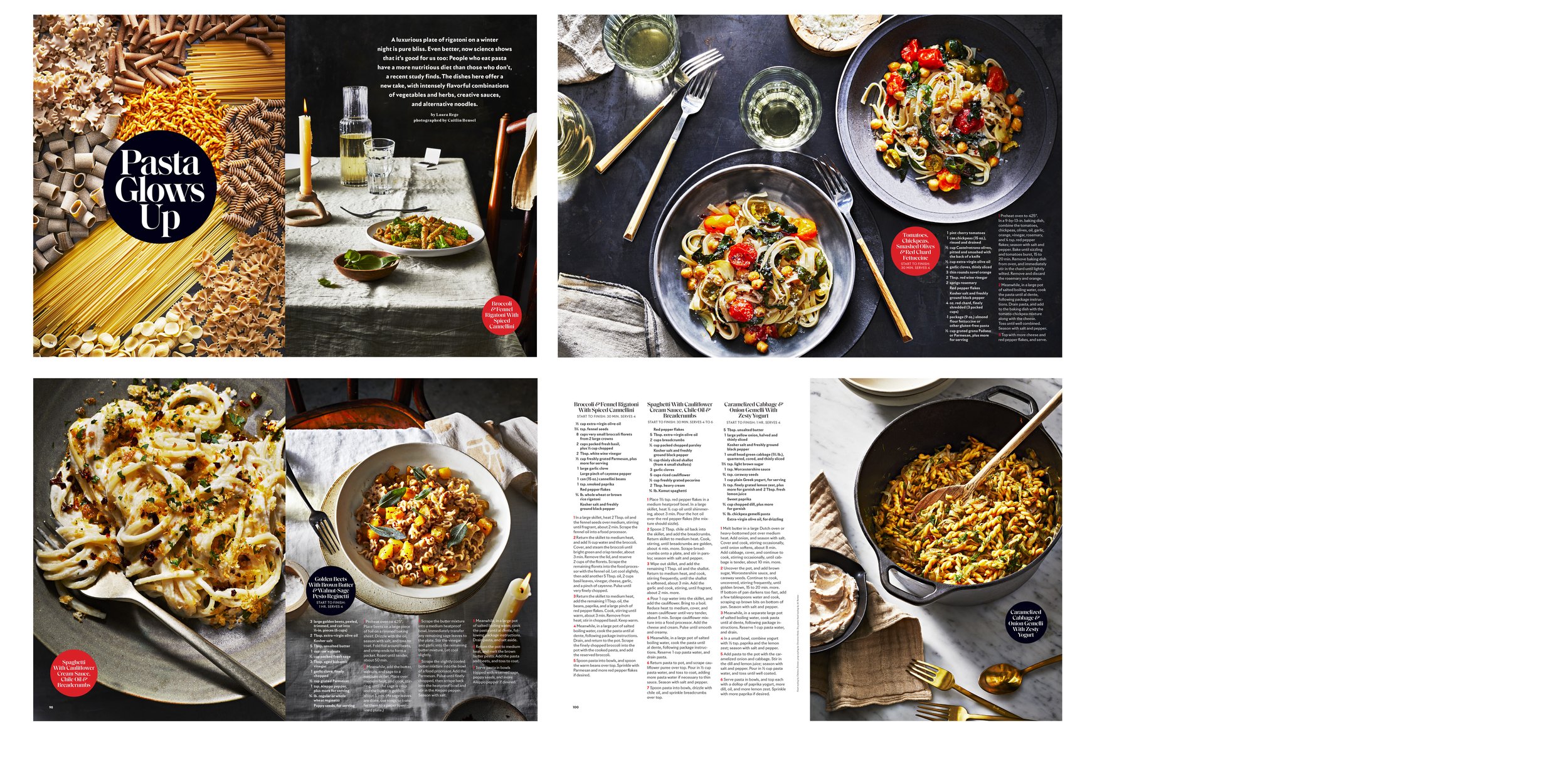 Final Photos and Layout: Food Feature- Pasta Glows Up