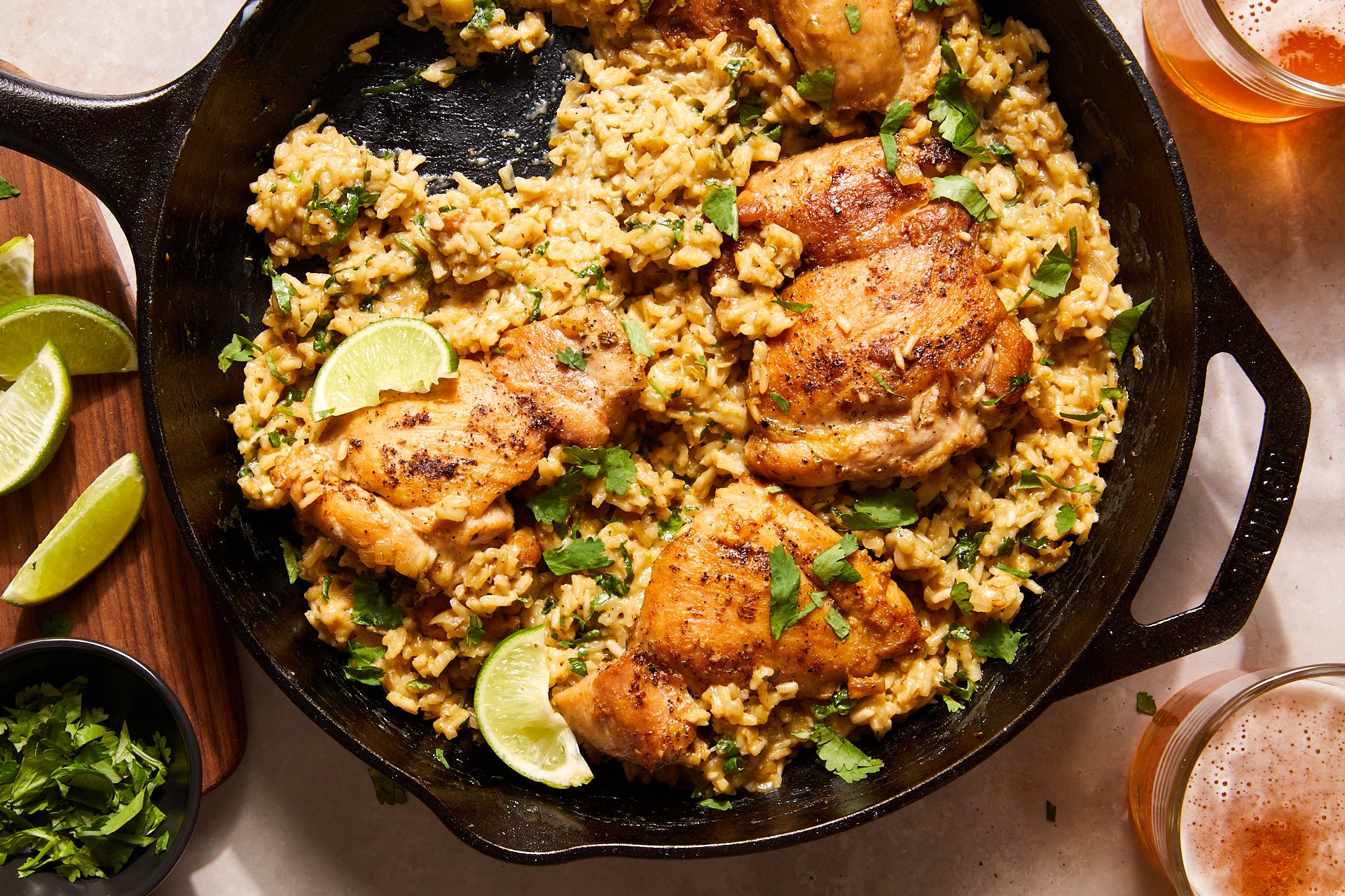 One-Pan Green Chile Chicken & Rice