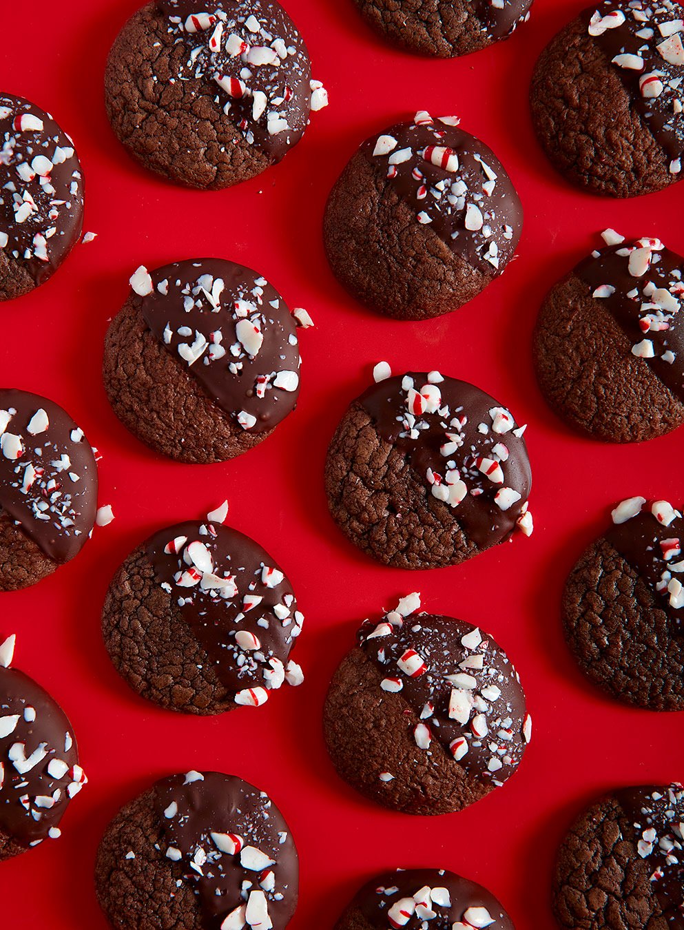 Chocolate Peppermint Crunch Cookies