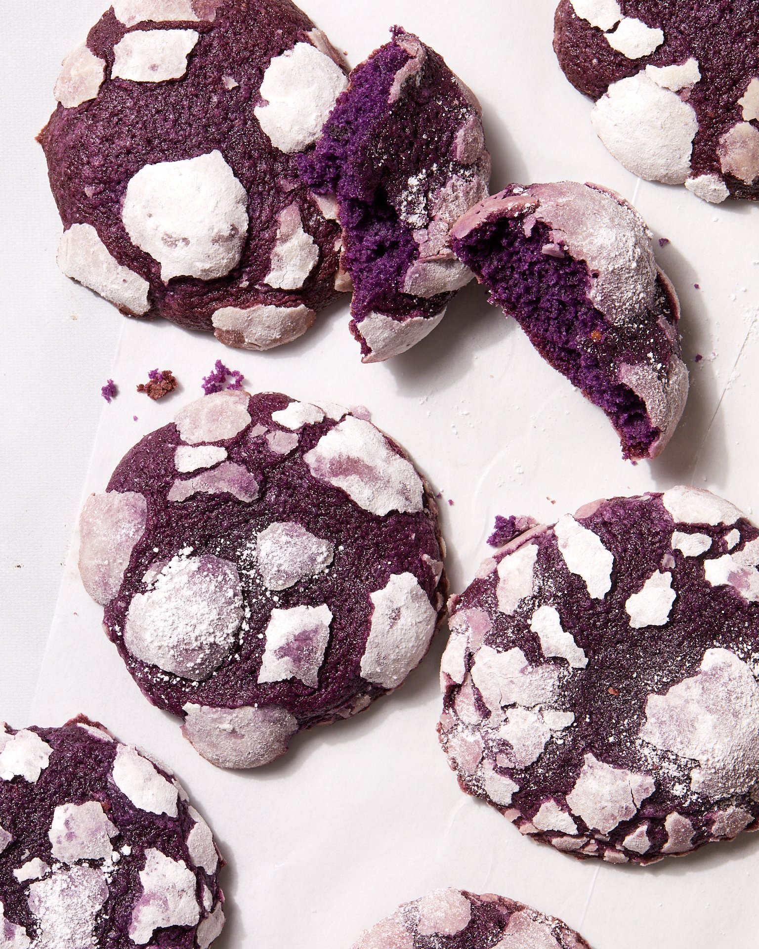 Ube Crinkle Cookies