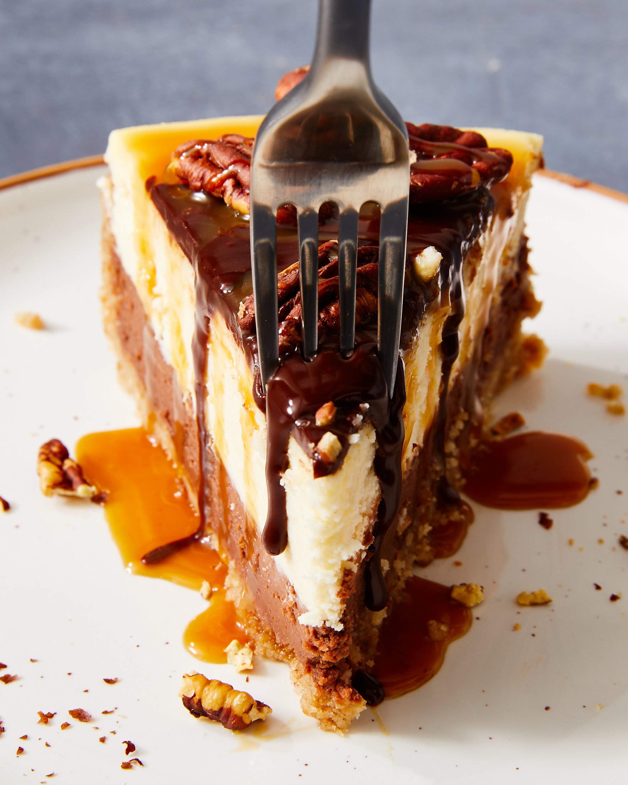 Turtle Cheesecake Slice