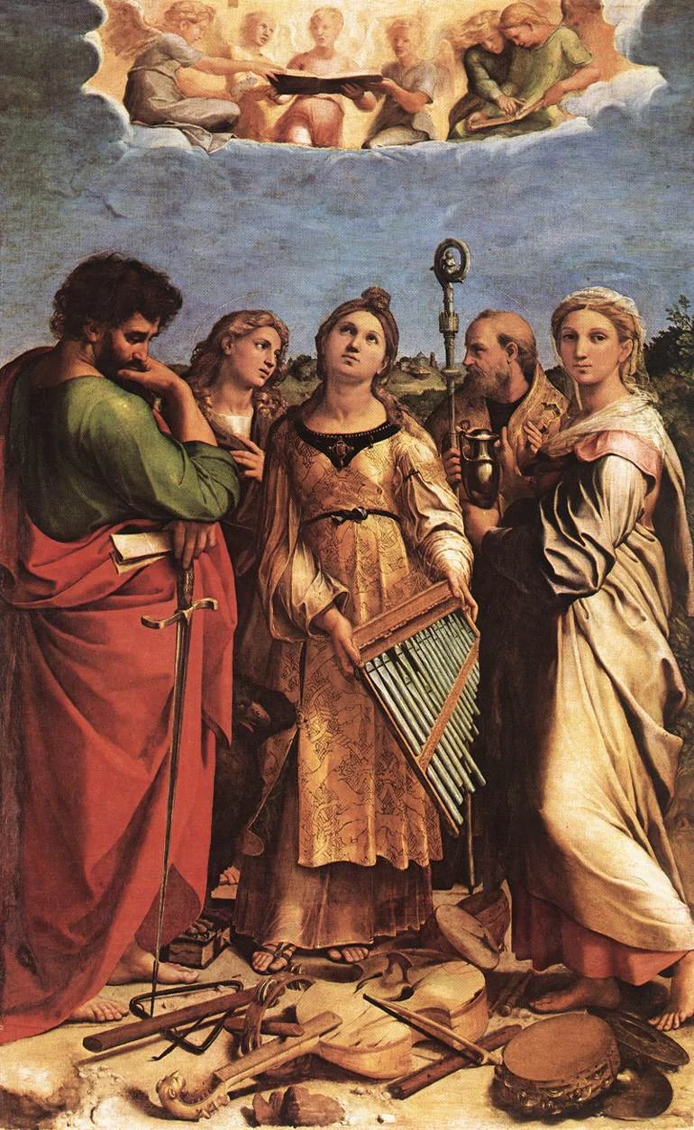 Raphael, The Ecstasy of Saint Cecilia , 1516-17, Pinacoteca Nazionale, Bologna