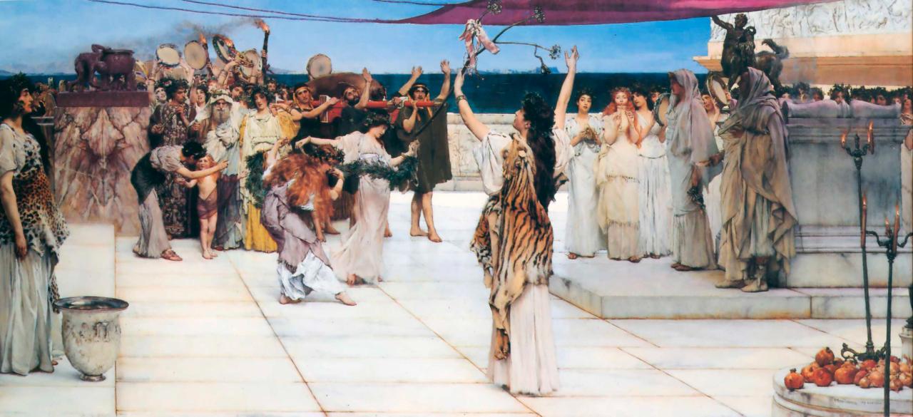 Sir Lawrence Alma-Tadema, A Dedication to Bacchus, 1889, Hamburger Kunsthalle