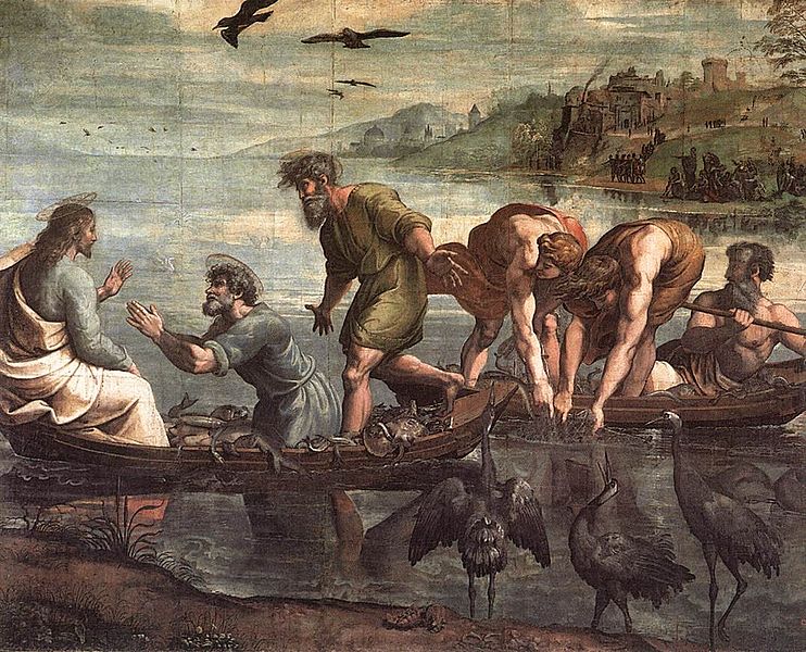 Raphael, The Miraculous Draught of Fishes , 1515-16, National Gallery, London