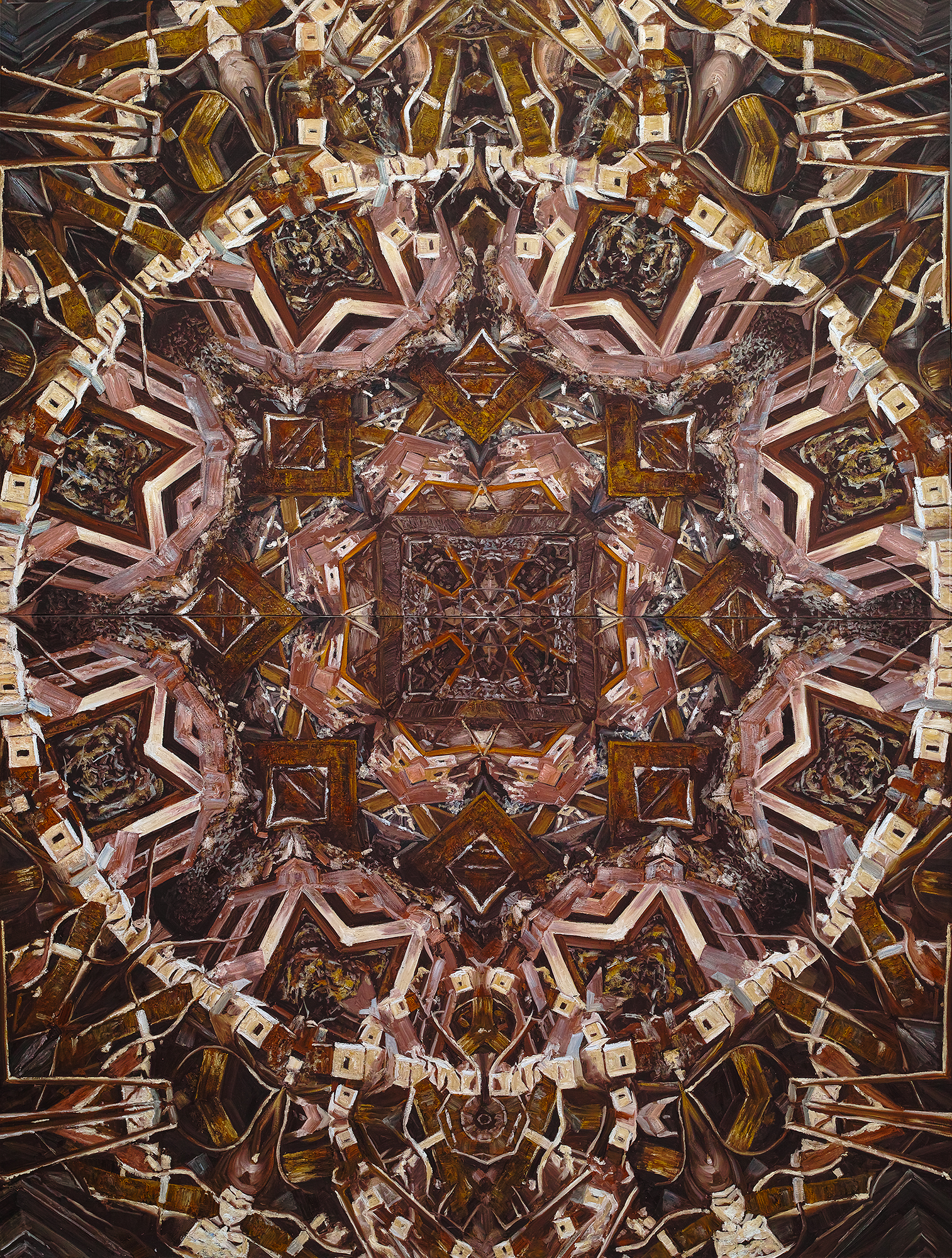 Caomin Xie, Mandala # 12 , 2010, oil on canvas, 144 by 109 inches