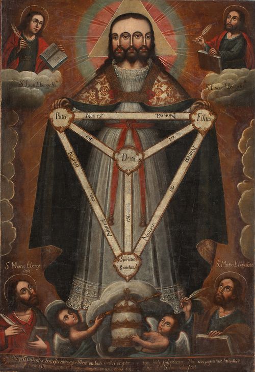 Trinidad Trifacial, Depiction of the Holy Trinity as Christ with three faces