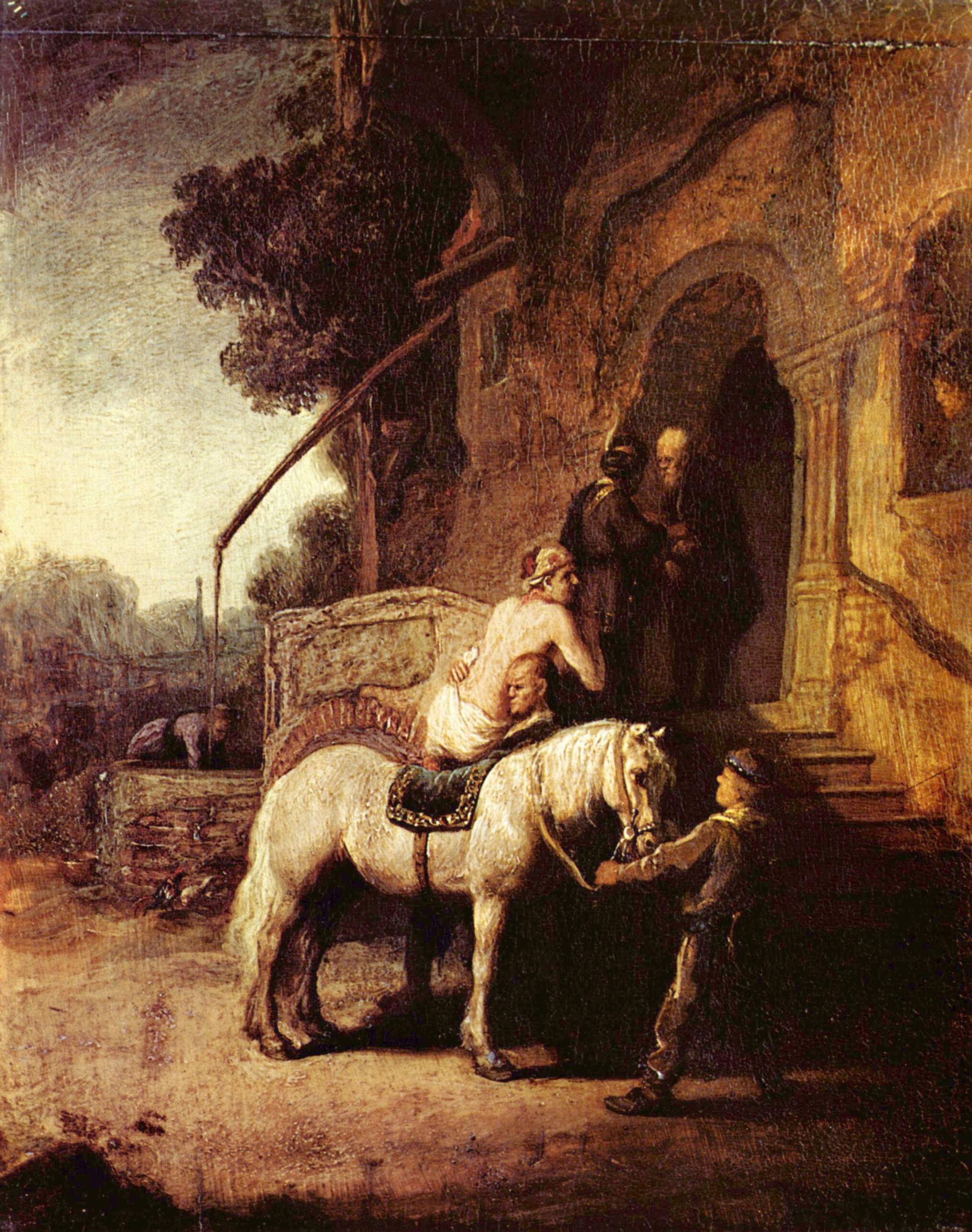Rembrandt, The Good Samaritan , oil on panel, 1630, Wallace Collection, London