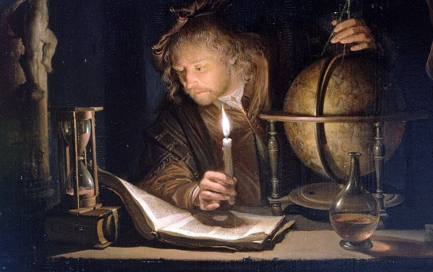 Image: Gerrit Dou, Astronomer by Candlelight (detal), 1650's, The J. Paul Getty Museum