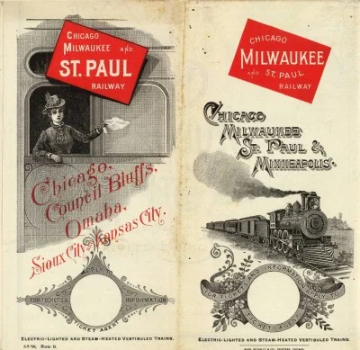 Map of the Chicago, Milwaukee & St. Paul Railway Company from 1893. Courtesy of David Rumsey Map Collection via ForgottenChicago.com