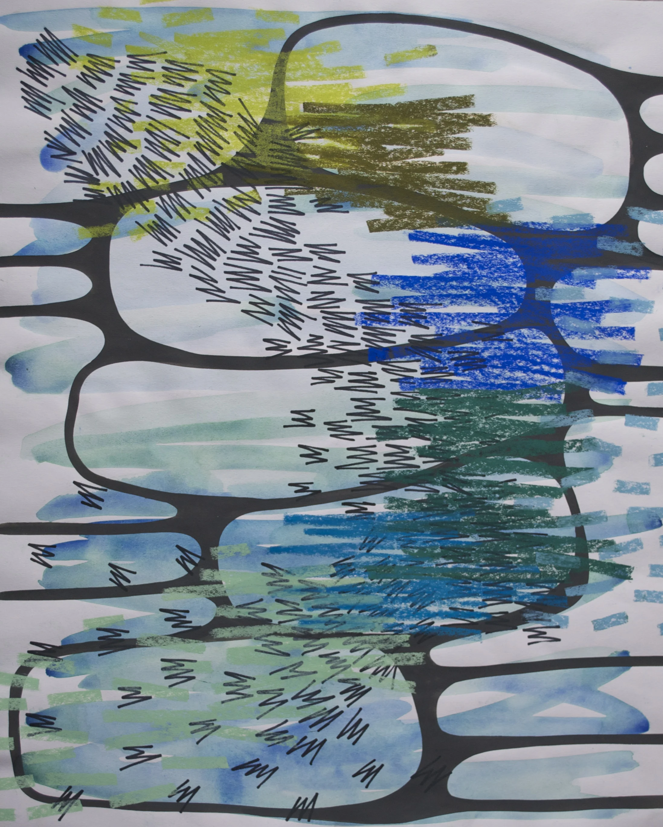 14 x 17 Inches Mixed Media on Paper