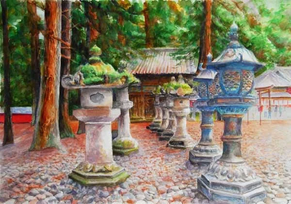 baburano-nikko lanterns17x24.5.jpg