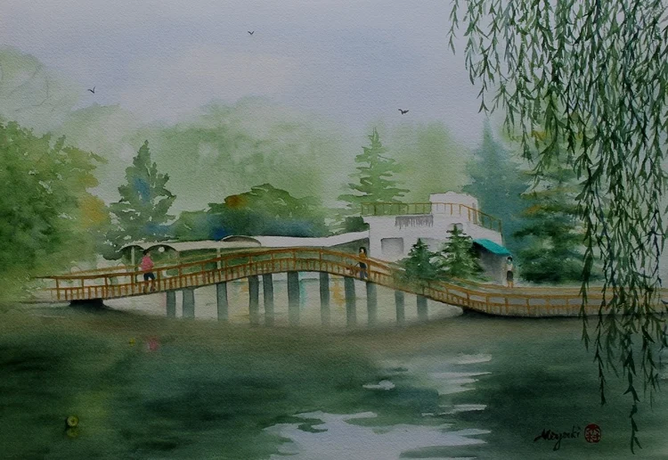 Inokashira Bridge in Summer - Kelly Kimura