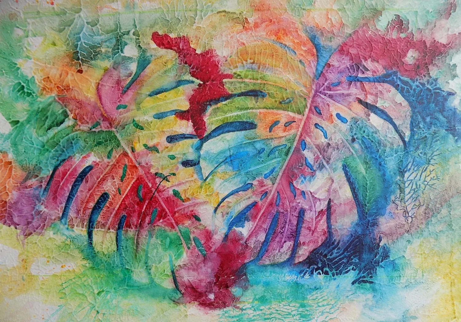 Mililanimonstera 22" x 28" - Jennifer Aki