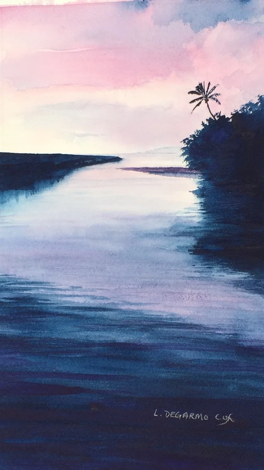Anahulu Rose 18" x 13" - Linda Cox