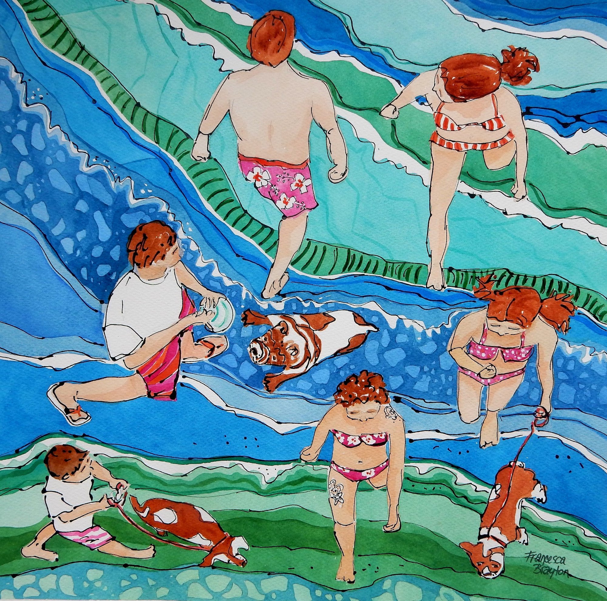 Waikiki Three 22" x 22" - Francesca Brayton