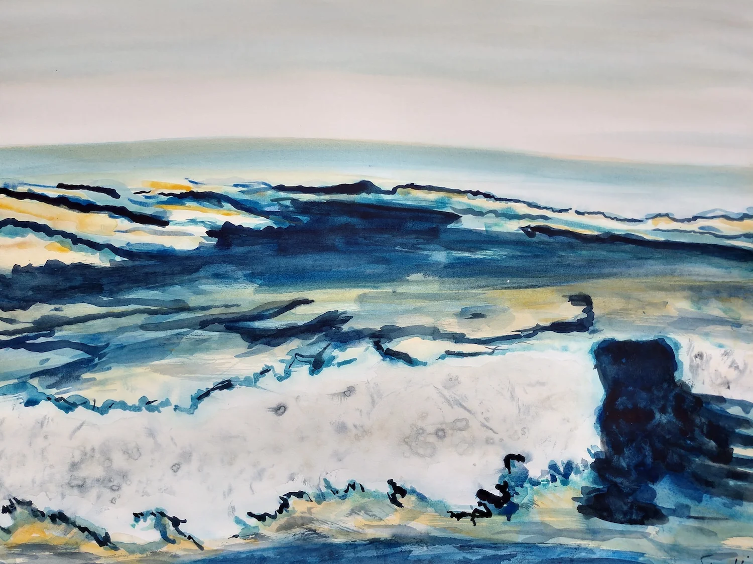 Wild Wave Sequence 21.5" x 29" - John Krenik