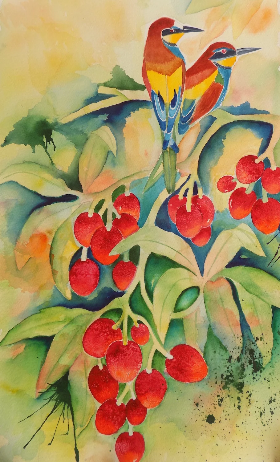 On Top of the Lychee Tree 28" x 22" - Jennifer Aki