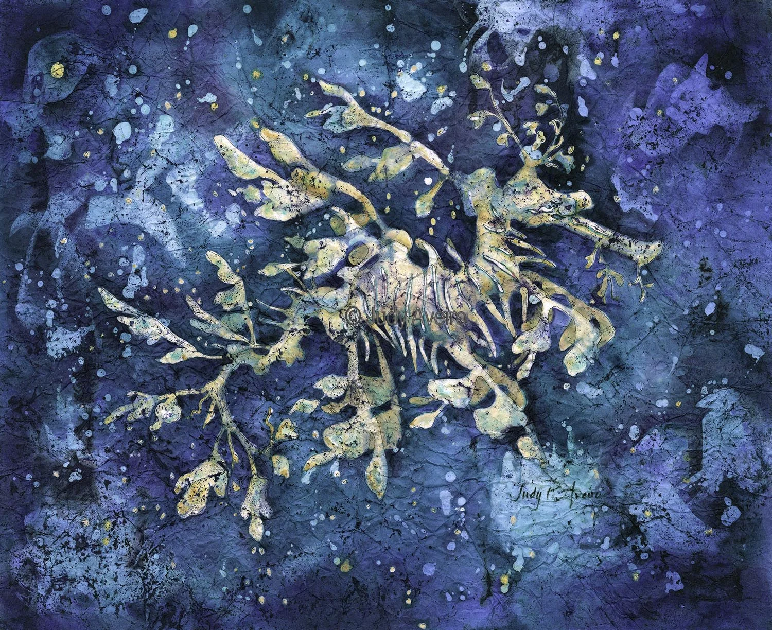 Deep Water Dreamtime 15.75"x19.5" - Judy Aveiro