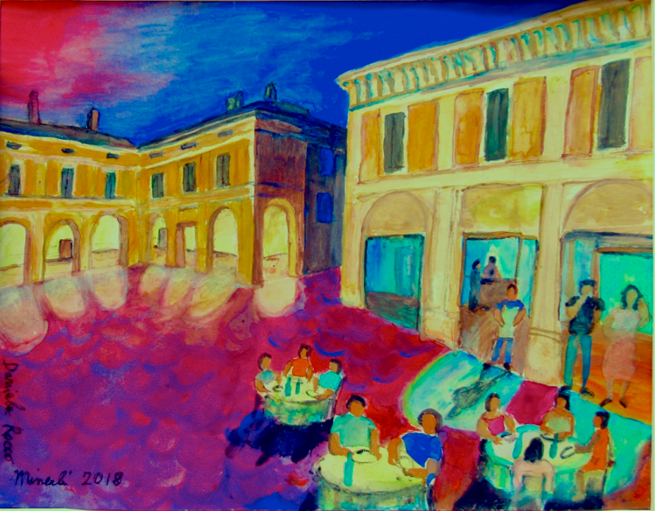 Isola Dovarese, Piazza 14"x11" - Daniela Rocco Minerbi