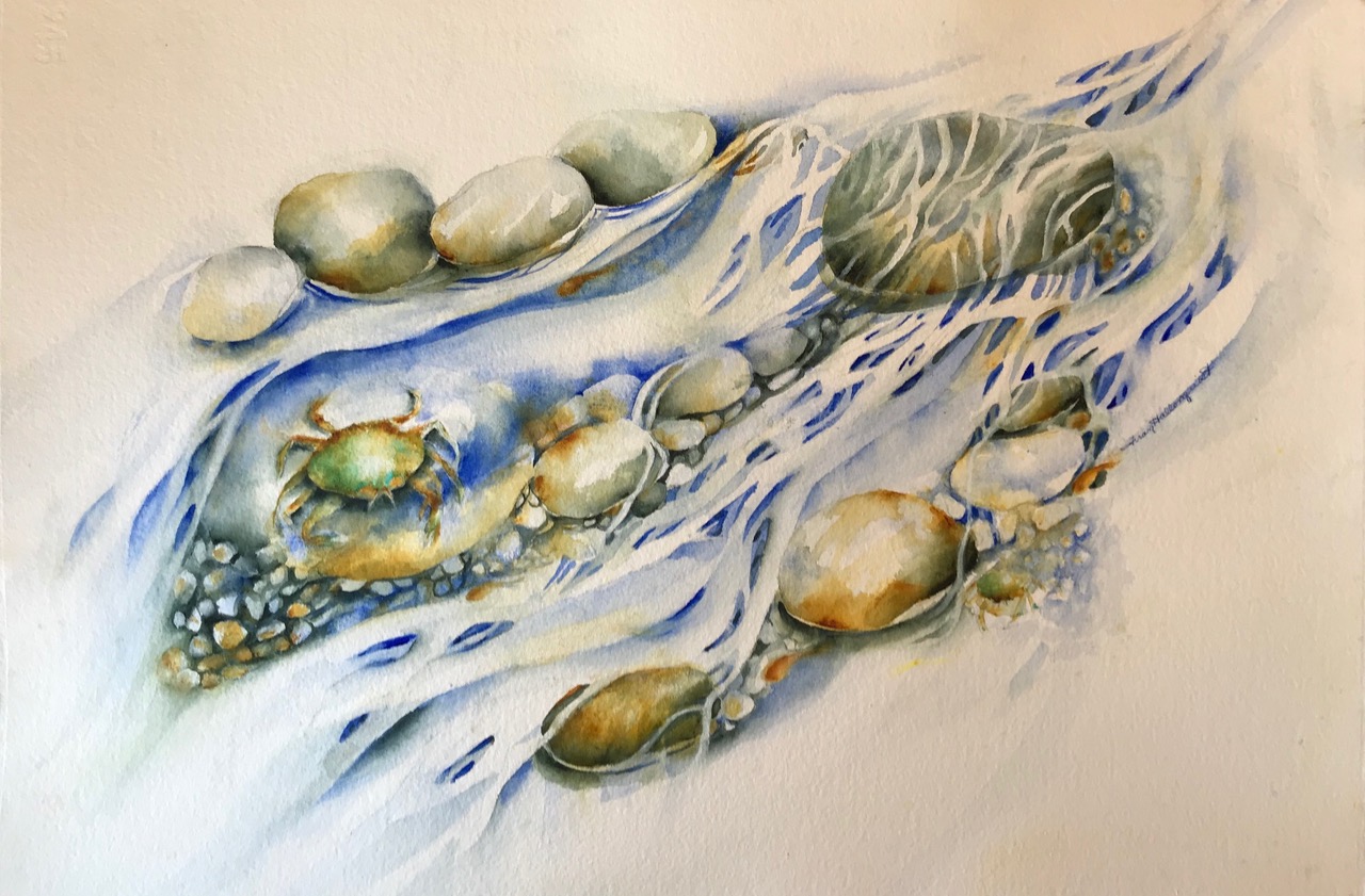 Crab Pool 15"x22" - Frances Hallonquist