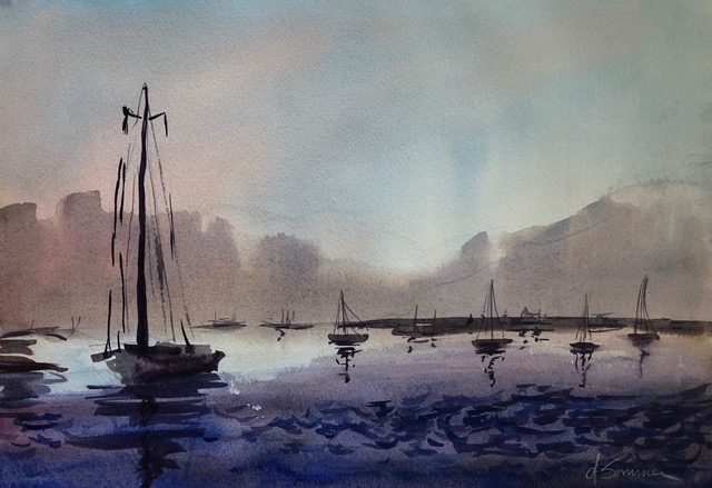 Misty Morning 9"x13"