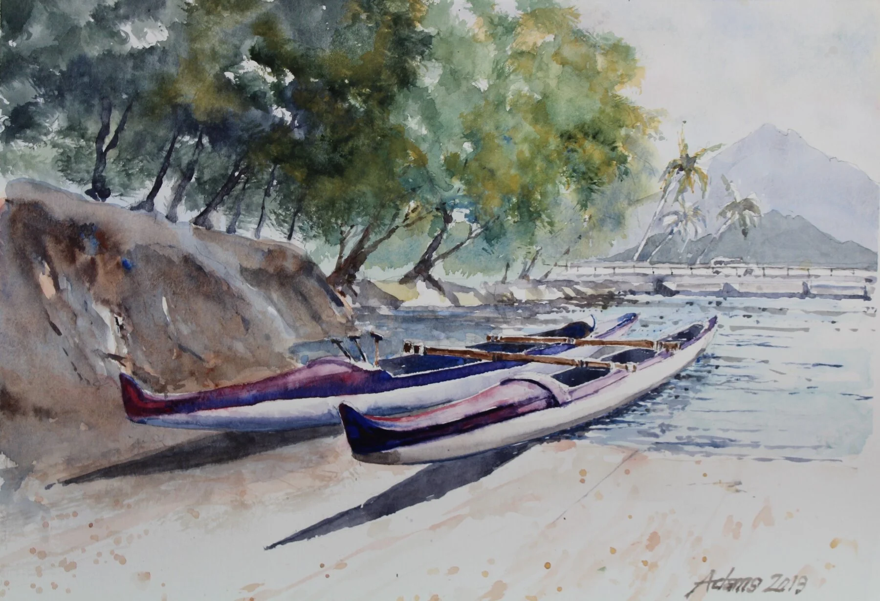 Dwayne Adams, Kailua Tandem Canoes 10" x 13.5"