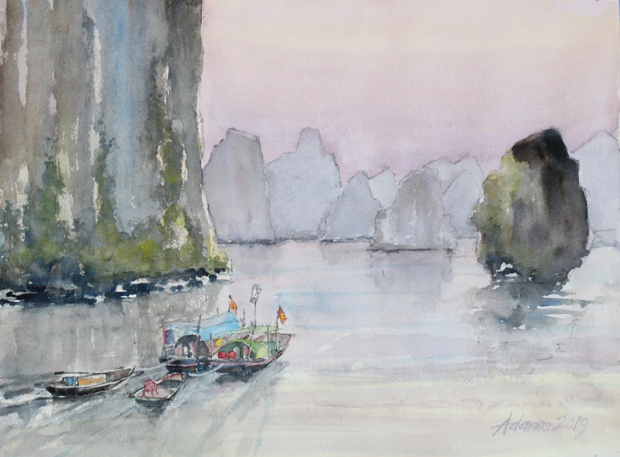 Dwayne Adams, Halong Day 11"x15.5"