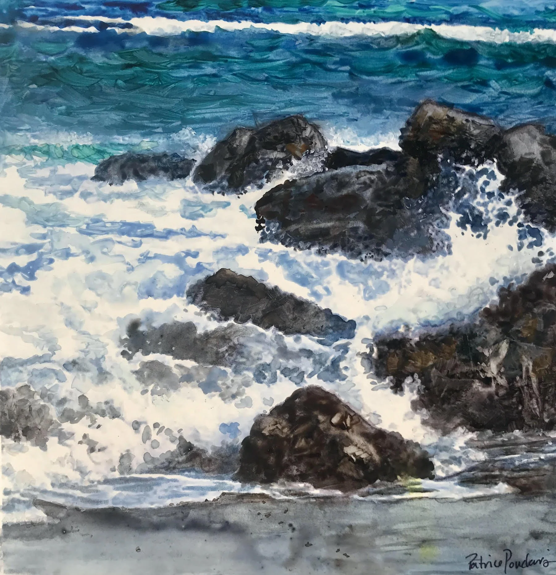 Patrice Pendarvis, Nukuoli`i Shore Study 8.5x8.5