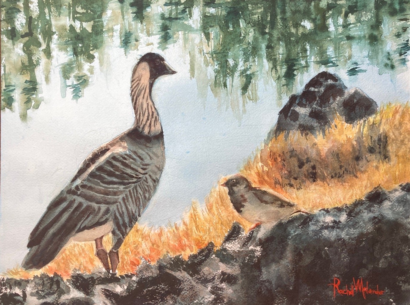 Rachel Melander, Reflections with Nene 16x20