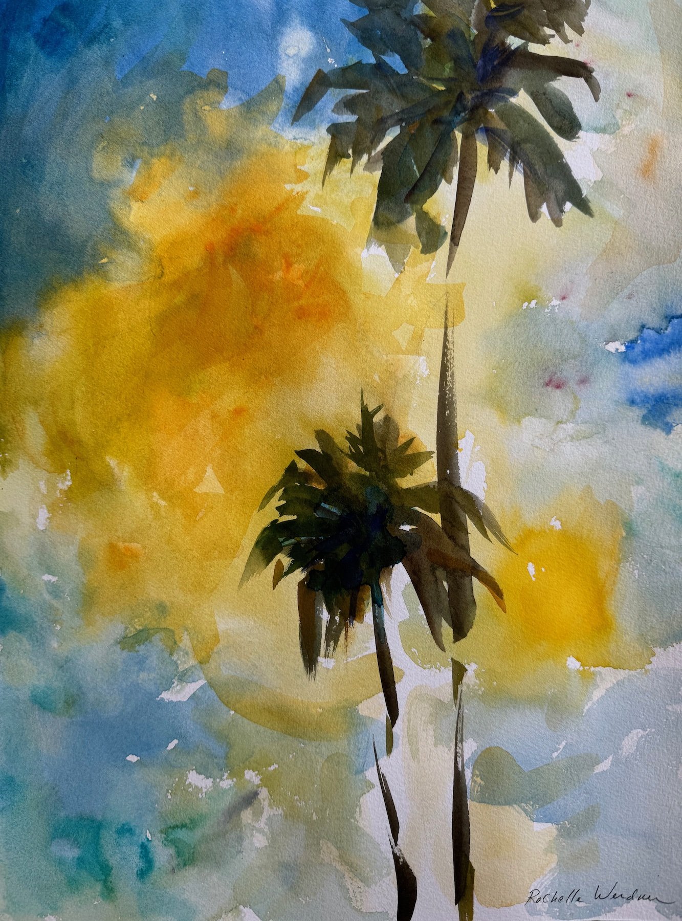 Two Palms, Rochelle Weidner 16x12