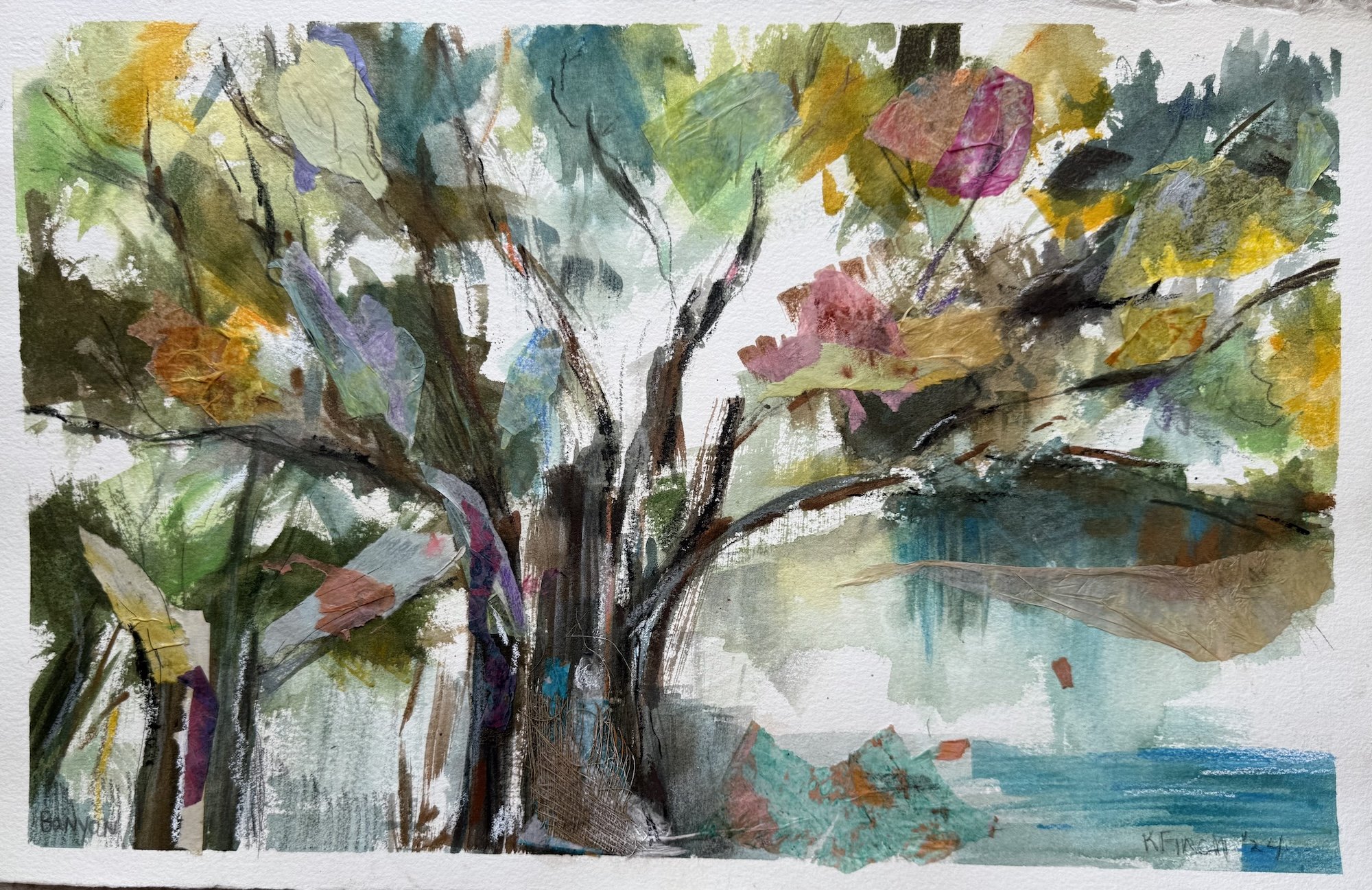 Katherine Finch, Banyan 16"x20"