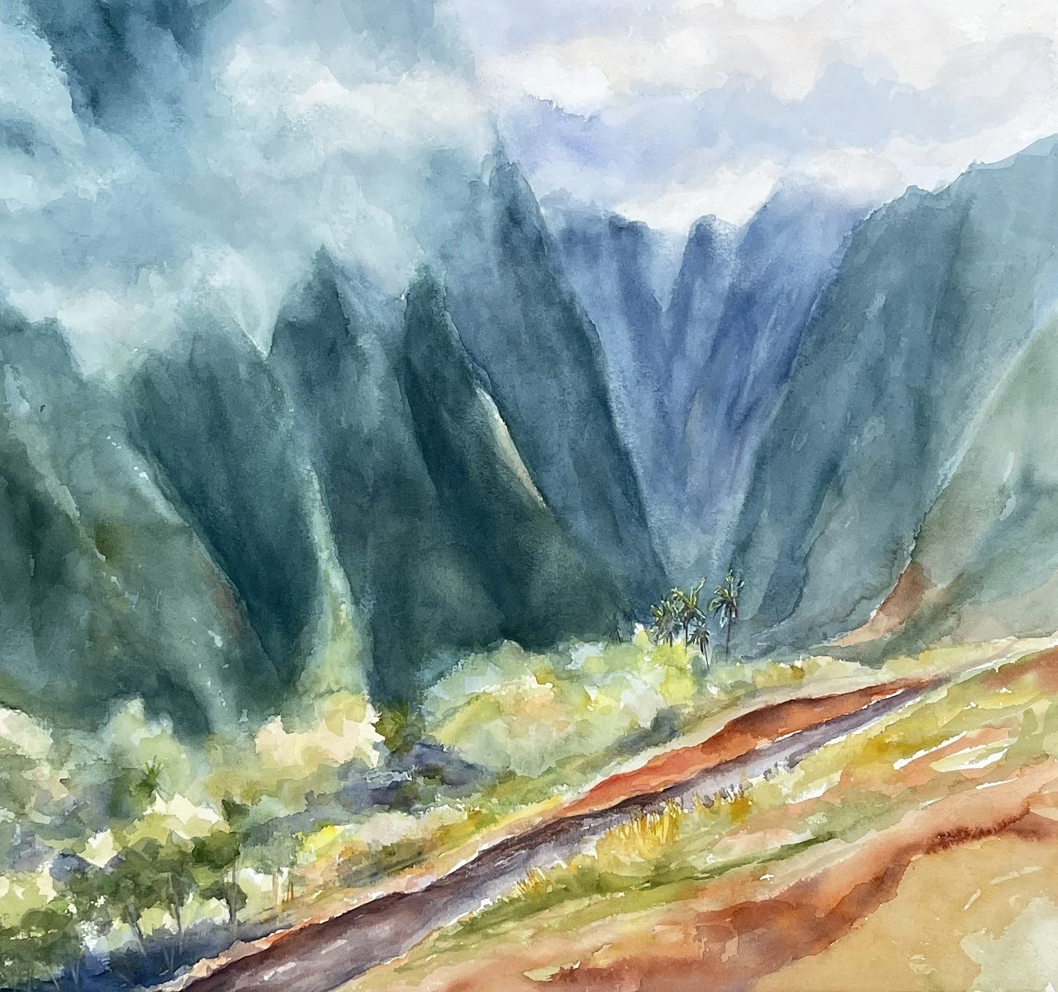 Deborah Pacheco, Valley Road 22"x23"