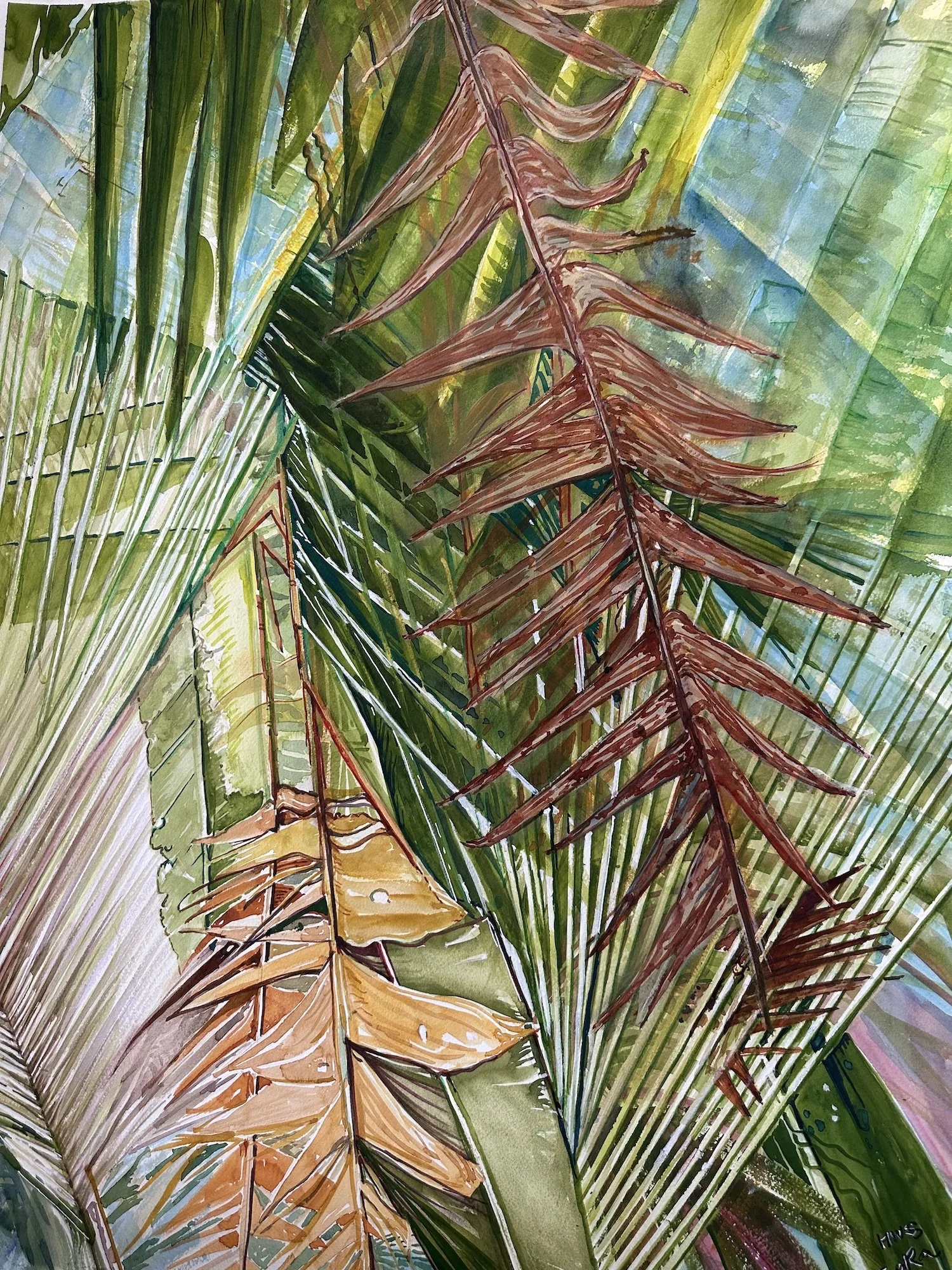 Jane Ra, Weaving Under the Sunlight 28.5x21.5