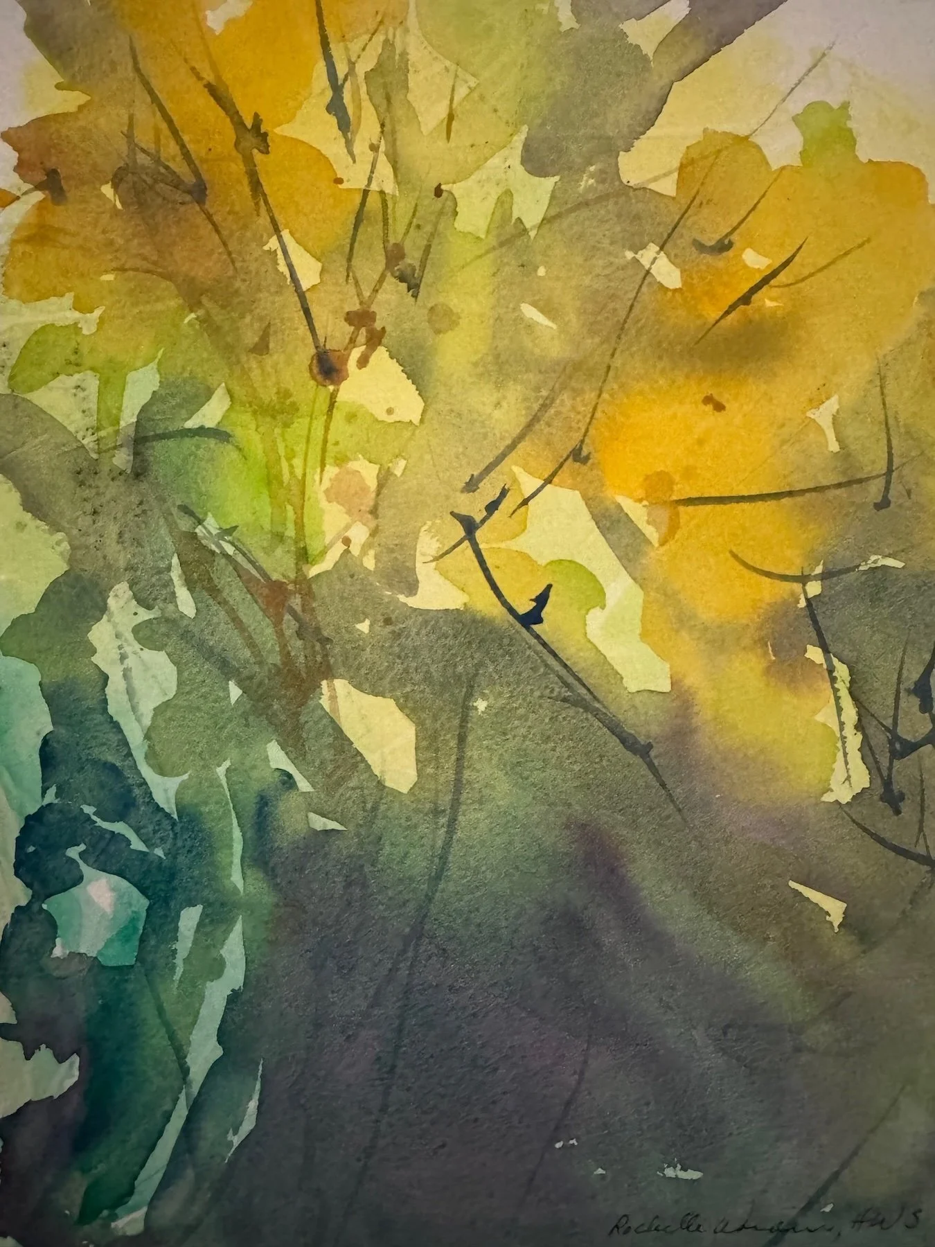 Rochelle Weidner, Yellow Garden 12x9