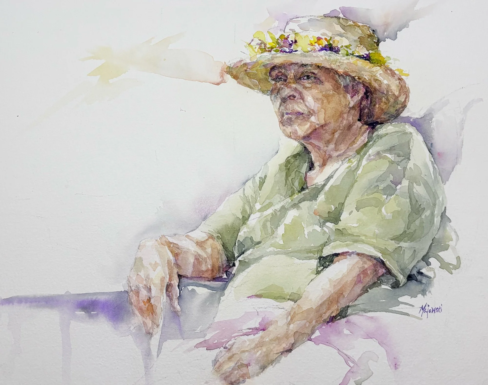 Carolyn Majewski, Who Knows Where the Time Goes 7.5x9.5