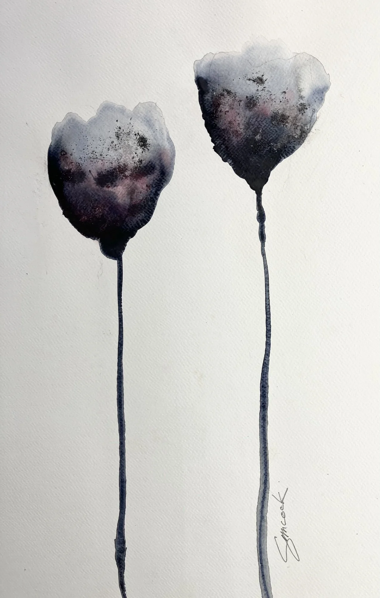 Brennan Simcock, Standing Tall, 18x12, Mixed water-soluble media