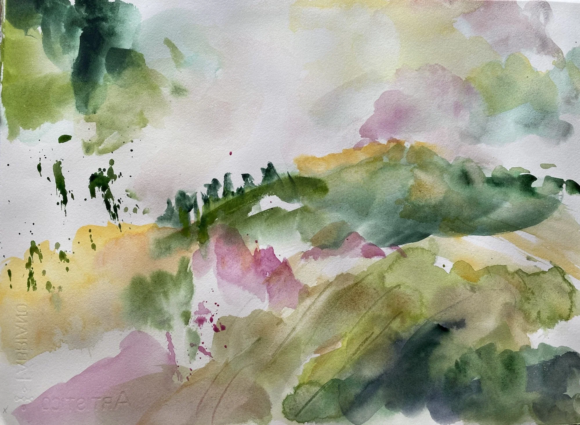Arlene G. Woo, Hawaiian Landscape, 11x15, Transparent Watercolor
