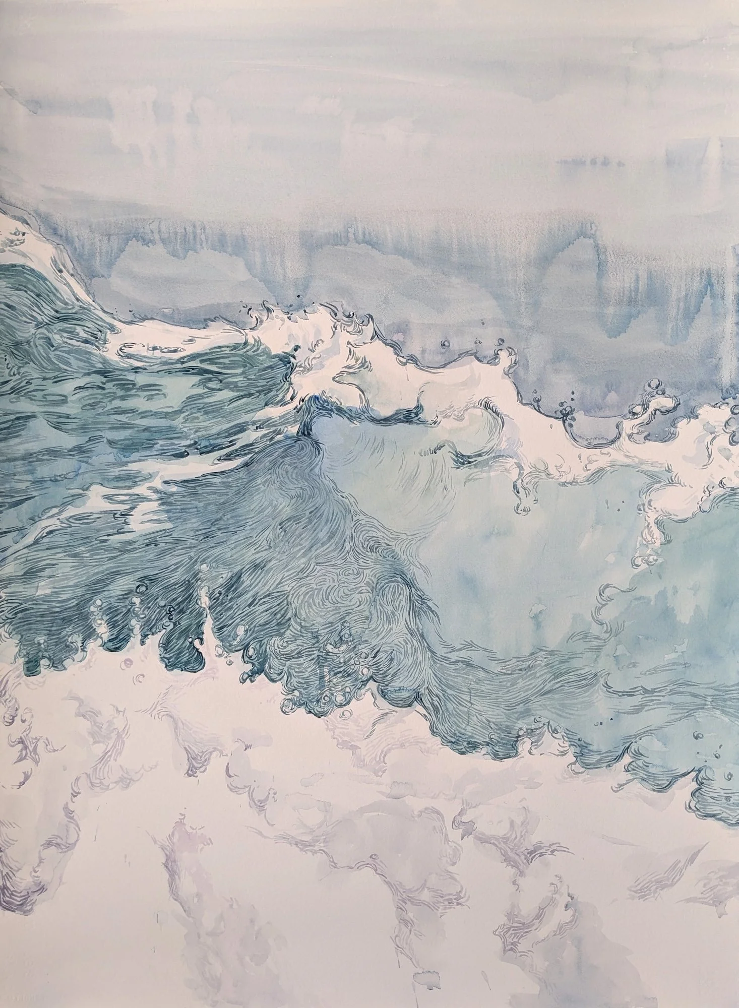 Emily Kearney-Williams, Current, 22x30, Transparent Watercolor