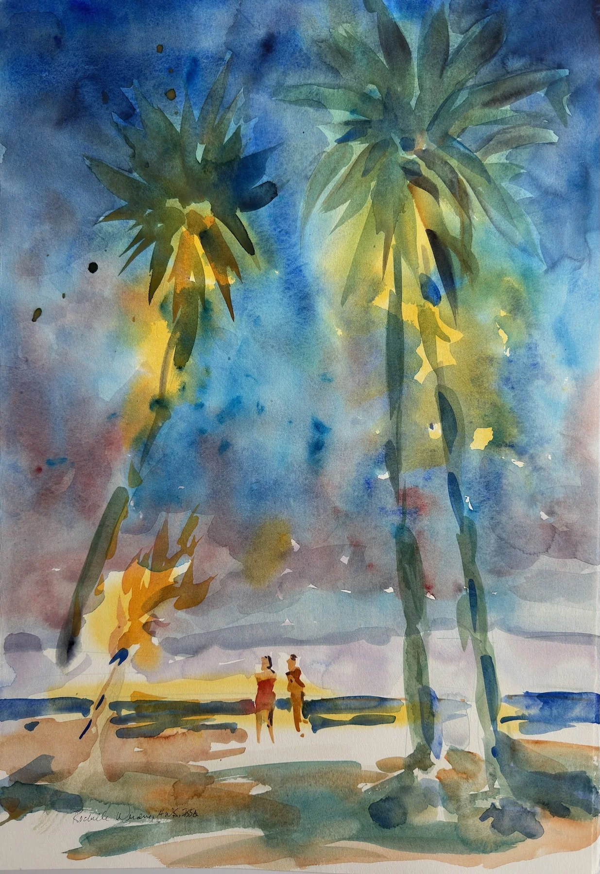 Rochelle Weidner, Torchlight, 22x15, Watercolor
