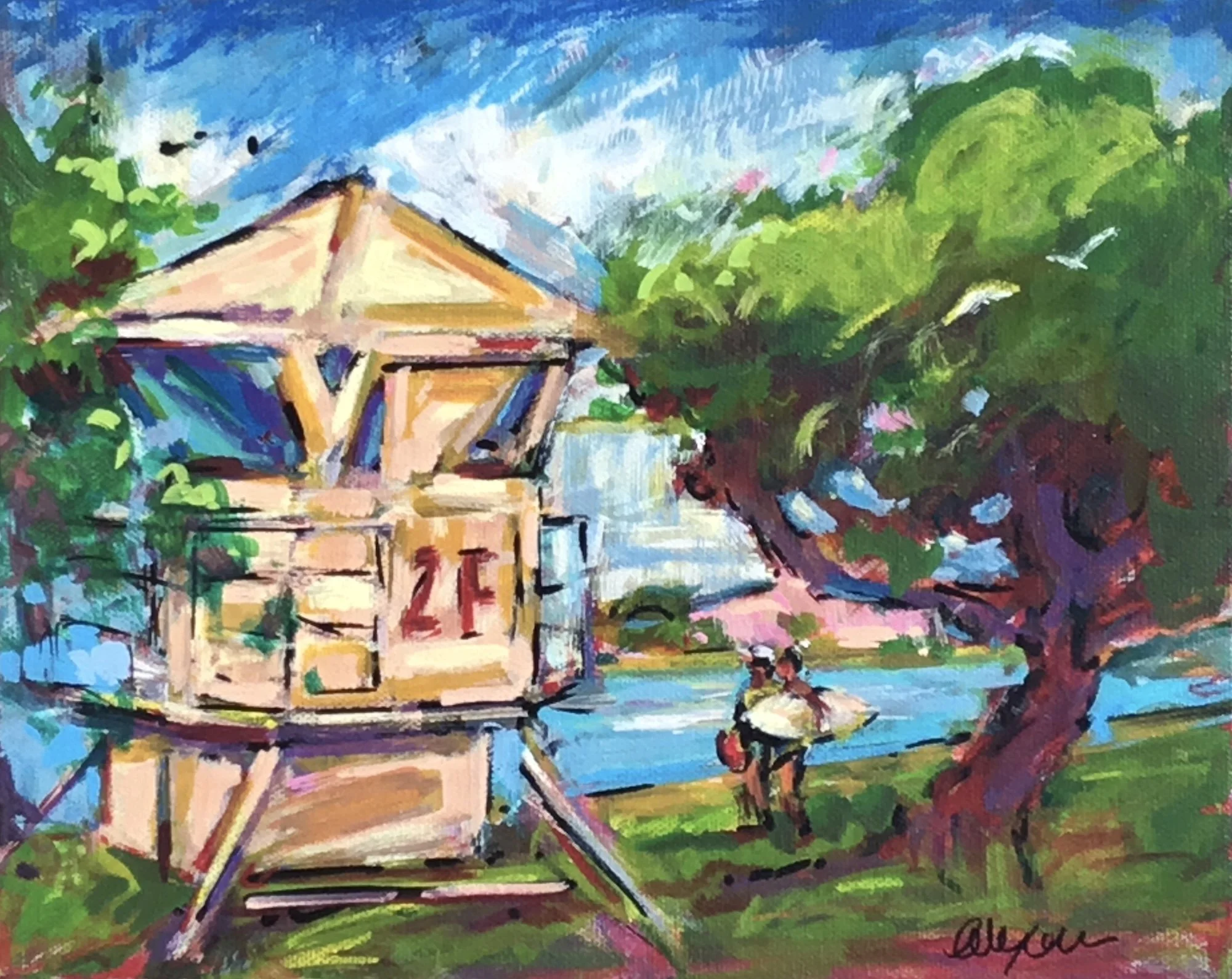 Alexandra Eyer, New 2F, 10x8, Acrylic