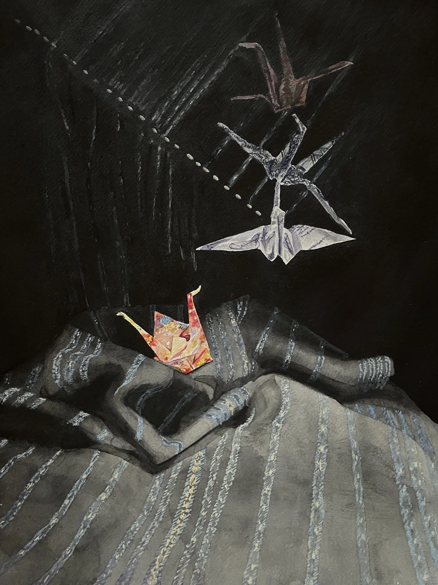 Rachel Melander, Appeal to Ascension, 16x12, Transparent Watercolor, Gouache