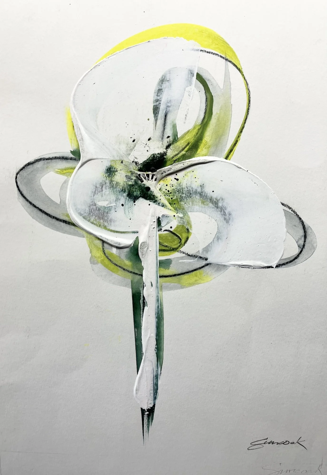 Brennan Simcock, Wildflower, 14x10.5, Mixed water-soluble media