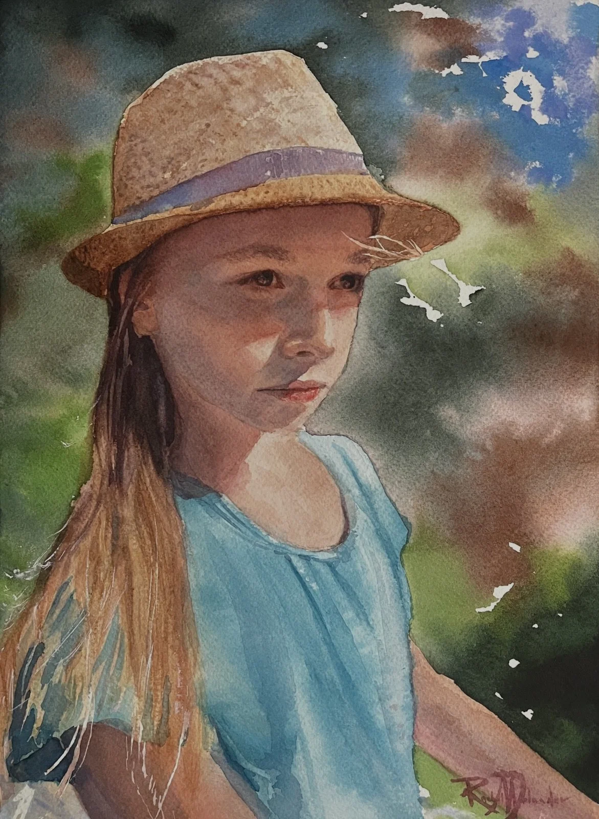Windy Morning at Moanalua Valley Gardens 12x9