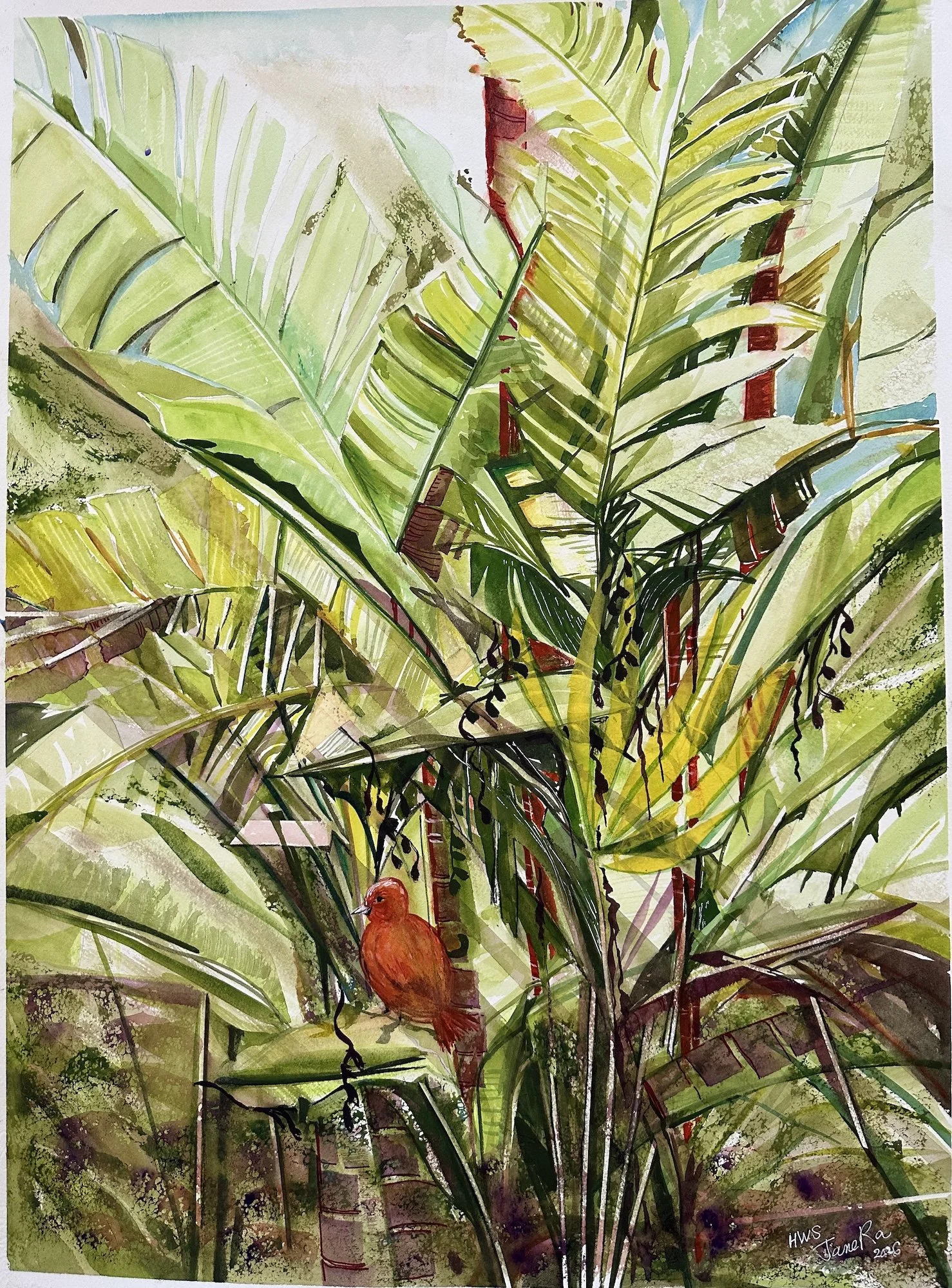 Hohomalu Garden by Jane Ra 28x20.5