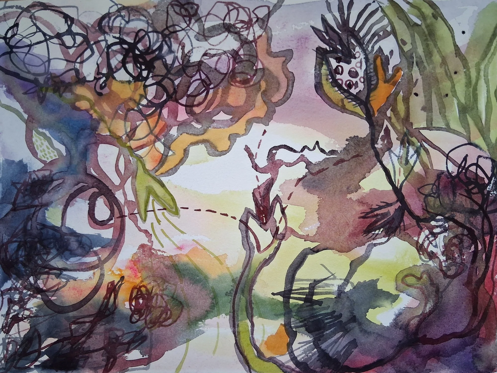 Tamara Moan, Jungle Dreams, 11x15, Transparent Watercolor