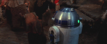 Celebration intensity varied from the range of the Ewok to R2D2. I'm not exactly sure if that specific Ewok had a name or not. I thought it was Wicket , but I might be wrong.