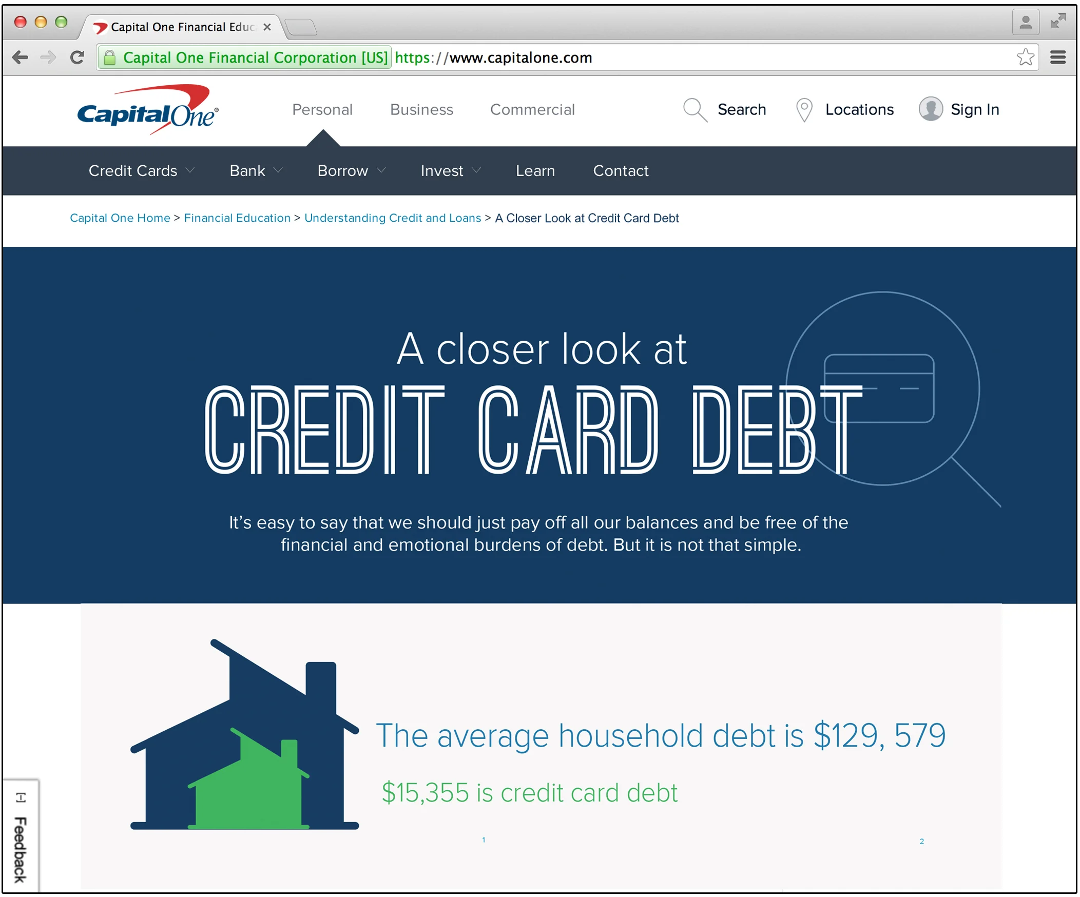 Infographic web page